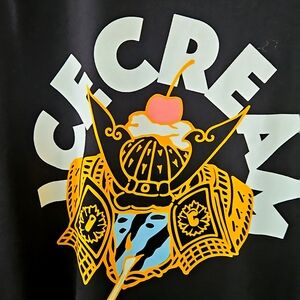 Mens new with tags Icecream tshirt  100% cotton black tshirt